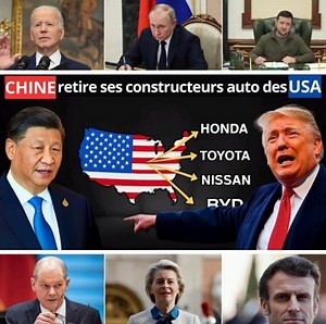 🚗 7 constructeurs chinois quittent les USA — 47 000 emplois supprimés, Washington en CRISE ! Un séisme frappe l’Amérique : Detroit s’effondre, les chaînes de production se vident et le Canada profite déjà de cette fuite historique. Toyota, Honda, Nissan, Subaru, Mazda, Mitsubishi et Hyundai-Kia réécrivent la carte industrielle de l’Amérique du Nord. ⏱️ Chapitres : 00:00​ Introduction — Le choc des 7 constructeurs chinois 01:05​ Detroit paralysée : 47 000 emplois supprimés 03:20​ Les familles am