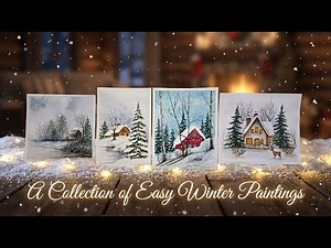 A selection of the best winter watercolor paintings/Easy watercolor tutorials for beginners🎨