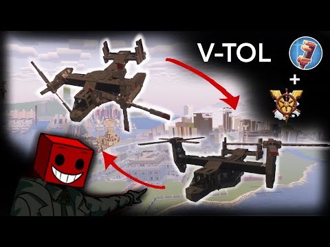 I Built a working V-22 in Minecraft with Valkyrien Skies & Create!