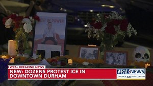 Dozens protest ICE in downtown Durham