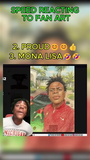 speed reacting to fan art #ishowspeed #speedyp #funnyshorts #speed #funny #gamespeed #memes