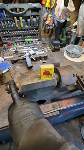 The smallest lathe I've ever seen! #welding #weldwheels #automobile #welding #diy