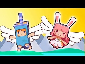 木鱼迷你世界 mini world 飞天跑酷，作者果然没骗人，还好我跟小铃铛会飞檐走壁！