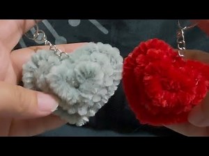 Fuzzy Wire Heart Keychain | EASY TUTORIAL