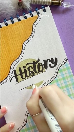 History Notebook Cover | Aesthetic Calligraphy & Study Journal #NhuanDaoCalligraphy#shorts