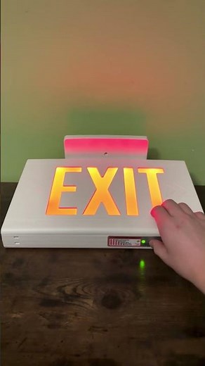 Testing my new Dual-Lite LX exit sign with Spectron self diagnostics #shorts