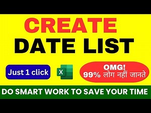 Create Date list in Excel Power Query | Excel Top Tips & Tricks | Power Query