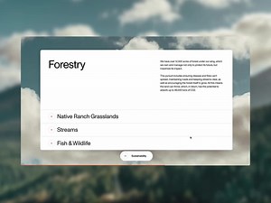 Sustainability Content Cards - Awwwards