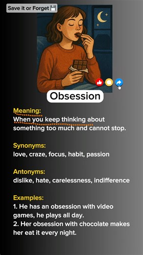 What does Obsession mean? English vocabulary