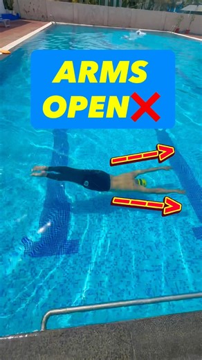 Correct ✅ arms | Opening Arms Underwater ❌ | Streamline Glide Faster ✅#shorts #swimtips