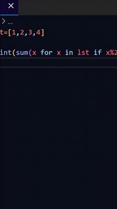 Sum of even numbers in list using Python #coding #python #programming