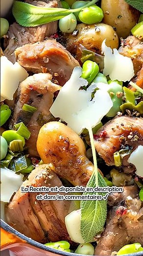 Cocotte de veau aux fèves et au fromage de brebis ⭐ #veau #fèves #brebis