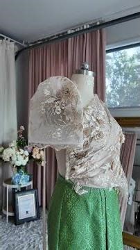 Custom Filipiniana Wedding Dress & Sabai for a Special Filipina Bride #shorts