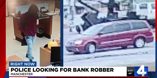 Manchester police looking for bank robber