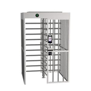 [Hot Item] Single Channel Full Height Turnstile Security Fingerprint Qr Code Scanner Frid Card Face Recognition Touchless Access Control Barrier Gate