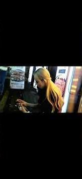 Korea girl smoking and spitting
