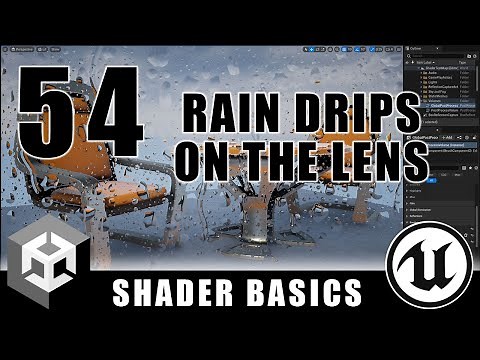 Rain Drips On The Lens Post-Process Effect - Shader Graph Basics - Episode 54