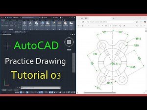 QUICK Beginners Tutorial | Autocad 2D Practice Drawing | Episode 3 #autocad #english