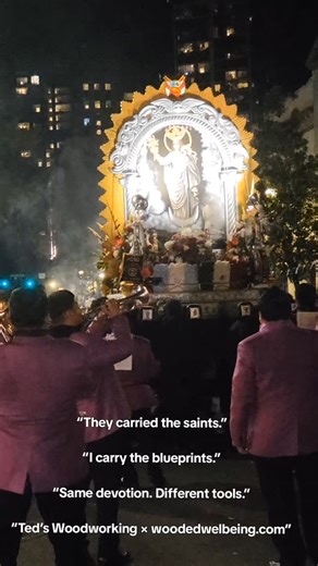 > Main Street, New Rochelle lit up like a cathedral tonight — brass band echoing, saints in silver frames carried shoulder to shoulder. You could feel the craftsmanship — every carved edge, every polished curve. Reminded me of the hours behind my own workbench with Ted’s Woodworking blueprints spread out. Whether it’s a holy procession or a handcrafted table, both are built with heart, patience, and purpose. #FaithInTheBuild #TedsWoodworking #ConcreteStrong #MainStreetNR #TraditionMeetsCraft | C