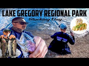 LAKE GREGORY FISHING | STOCKING DAY | COOKING TROUT