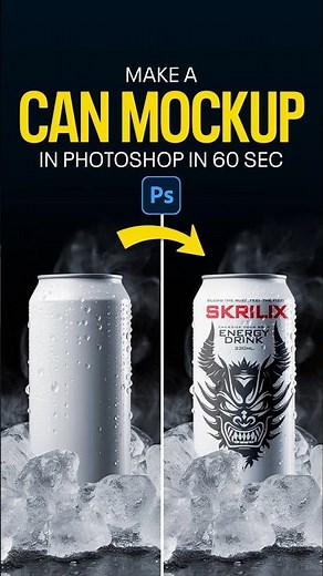 Make a Can Mockup in Photoshop in 60 Seconds! #CanMockup #amgraphix #Can #Mockup #shorts #Photoshop