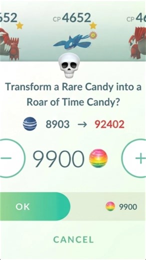 When I used my Whole Rare Candies on..... 😳 Pokemon go