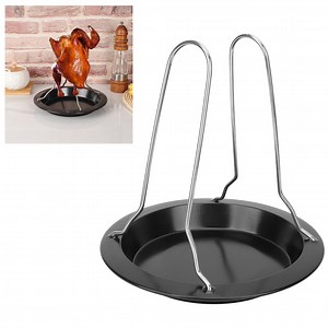 Stainless Steel Roasting Pan with Rack, 8.1" Portable Outdoor Camping BBQ Roast Chicken Pan, Non-Stick, Easy Clean, Durable, for Kitchen Barbecue Tools - Walmart.ca
