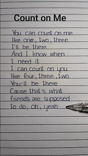 Count on Me Lyrics Song by Bruno Mars #countonme #brunomars #lyrics