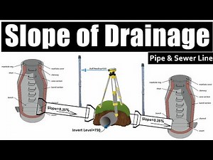 Slope of drainage pipe or sewer line| Excavation levels for sewer line| Drainage line excavation