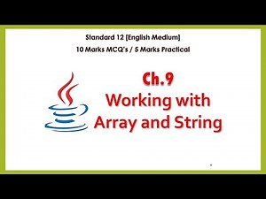 Chapter 09 | Working with Array and String