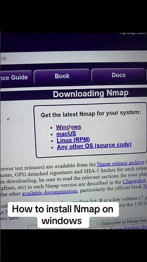 How to install Nmap on windows