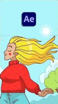 How to animate the hair of a girl in after effects #aftereffects #animation