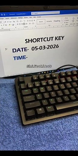 Typing the Date! Use These 2 MS Word Shortcuts Instead MS Word Shortcuts: Auto-Insert Date and Time