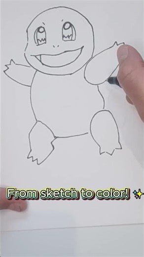 Pokémon Drawing Transformation 🎨✨ From Sketch to Color!