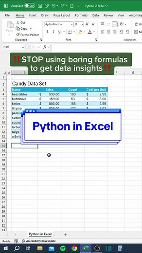 Python in Excel‼️ #excel #exceltips #exceltutorial