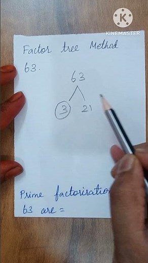 Prime factorization of 63 - Maths / Factor tree method / Factors And Multiples / 🖋🖋🖋