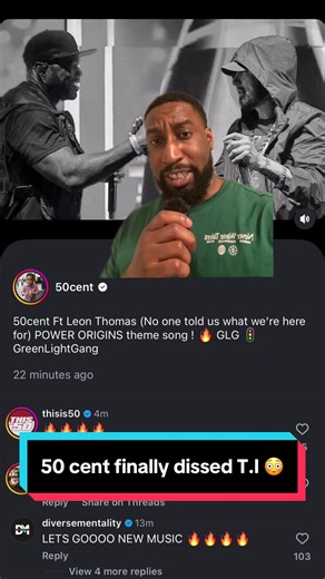 50 cent finally dissed T.I 😳 #50cent #ti | 50 Cents