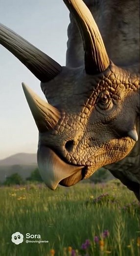 The Golden Path of a Triceratops #wildlife #animals #dinosaur #nature #animation