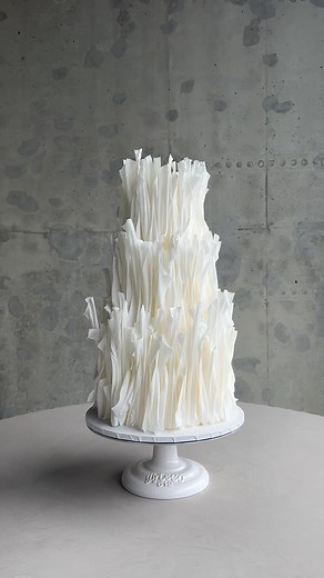 Unique Wafer Paper Wedding Cake Design | Light, Airy, and Organic