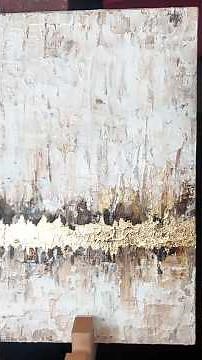 Easy Abstract Art ✨ Texture + Gold Leaf = Wow!