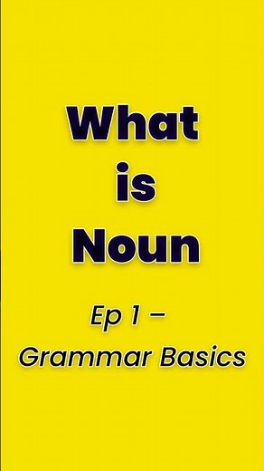 What is a Noun? | Quick Grammar Lesson #english #englishlearning #learnenglish #partsofspeech #noun