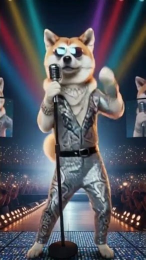 “Akita Superstar Rocks the Stage with ‘Haow Haow’ 🎶🐾”
