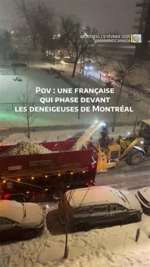 MétéoMédia | Cette Française résidant à Montréal est émerveillée par une opération de chargement de la neige et son enthousiasme est tout simplement... | Instagram