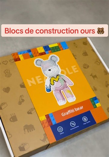 🧸 Unboxing de cet ours à construire Neacole ! Qualité top, design stylé 🔥 Montage à venir dans la prochaine vidéo ! 🎁 Produit offert Montrez-moi vos réalisations ! 👇 #neacolebear #blocdeconstruction #ours #toys #construction