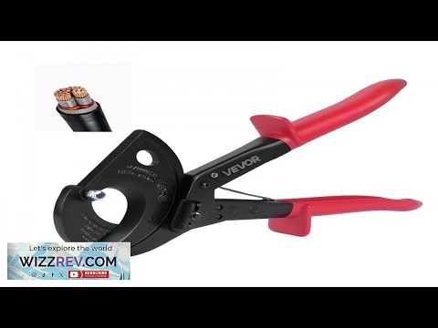 VEVOR Ratcheting Cable Cutter Spring Steel Blades with Insulated Handles Quick Release