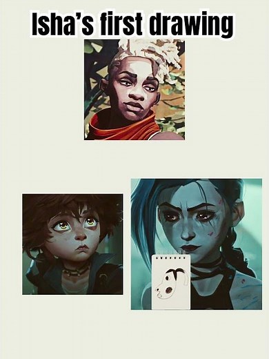 Isha's First Drawing Goes Horribly Wrong | Jinx & Ekko Hilarious Reaction! (Arcane Netflix Meme)
