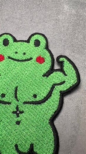 Muscle Frog Patch – Funny Flexing Frog Iron-on/sew-on - Etsy