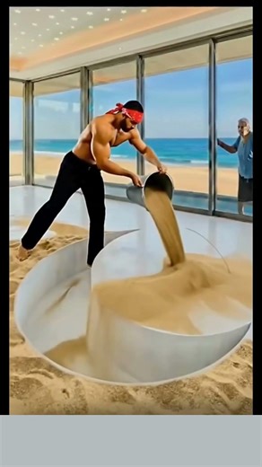 THIS FLOOR IS JUST INCREDIBLE 😱 Infinity Crescent Pool Epoxy Beach Floor 🌙