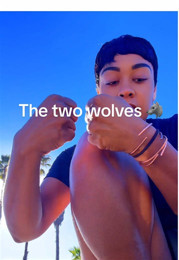 If two wolves lives within you, then you choose, which one eats today. The wolf you feed become the life you live 🖤 ##blacktiktoks##fyp##selfaware##blacklove##blktiktok