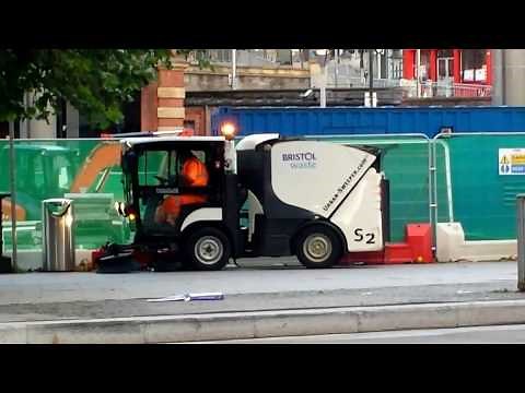 Street Sweeper in action - central Bristol, UK